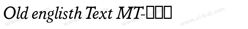 Old englisth Text MT字体转换